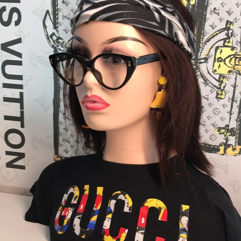 NEW Authentic Fendi FE50020I 001 Cat-Eye Eyeglasses – Shiny Black